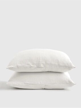 NWOT Quince King White Organic Cotton Gauze Sham Set